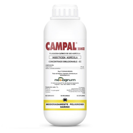  Campal 250ml, Cipermetrina, Insecticida de contacto e ingestion, Neoagrum 20.338983 Campal 250ml, Cipermetrina, Insecticida de 