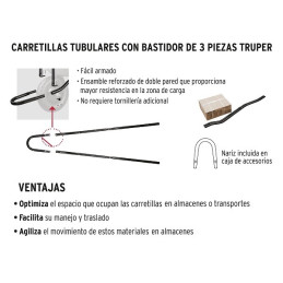  Carretillas 6 ft3 750kg Super Reforzado Calibre18 Imponchable, Truper 100417 251.694915 Carretilla 6 ft3 750kg Super Reforzado 