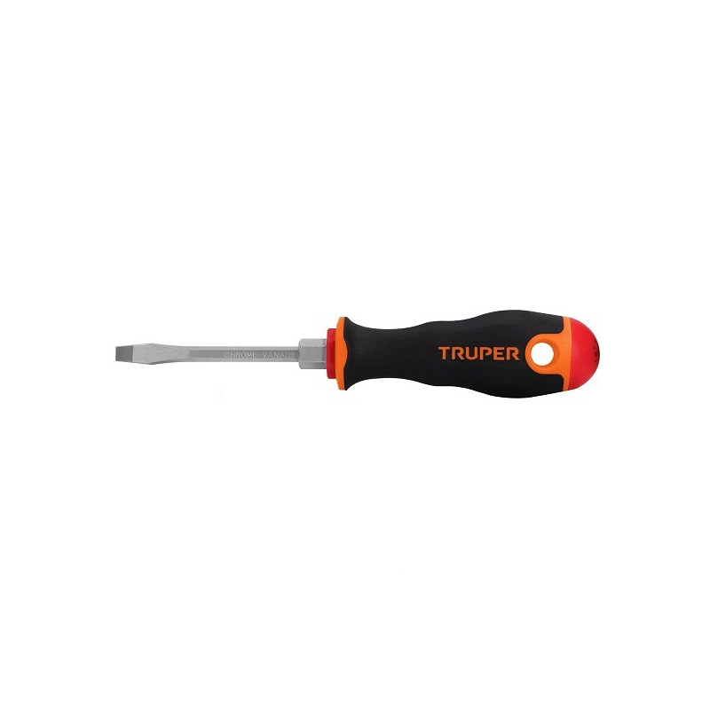  Desarmador Plano Bhex 3/16" x3" ComfortGrip Truper 100831 4.322034 Desarmador Plano 3/16" x3" Bhexagono ComfortGrip Magnetizada