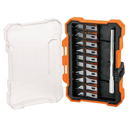  Juego de 10 Cuchillas Hobby con estuche, Truper 17512 17.79661 Juego de exactos Hobby con estuche 11 piezas, Truper 17512

10 C