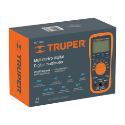  Multitester Digital MUT-60A True RMS 10A APO diodo continuidad y transistor 9V, Truper 100362 111.016949 Multitester Digital MU