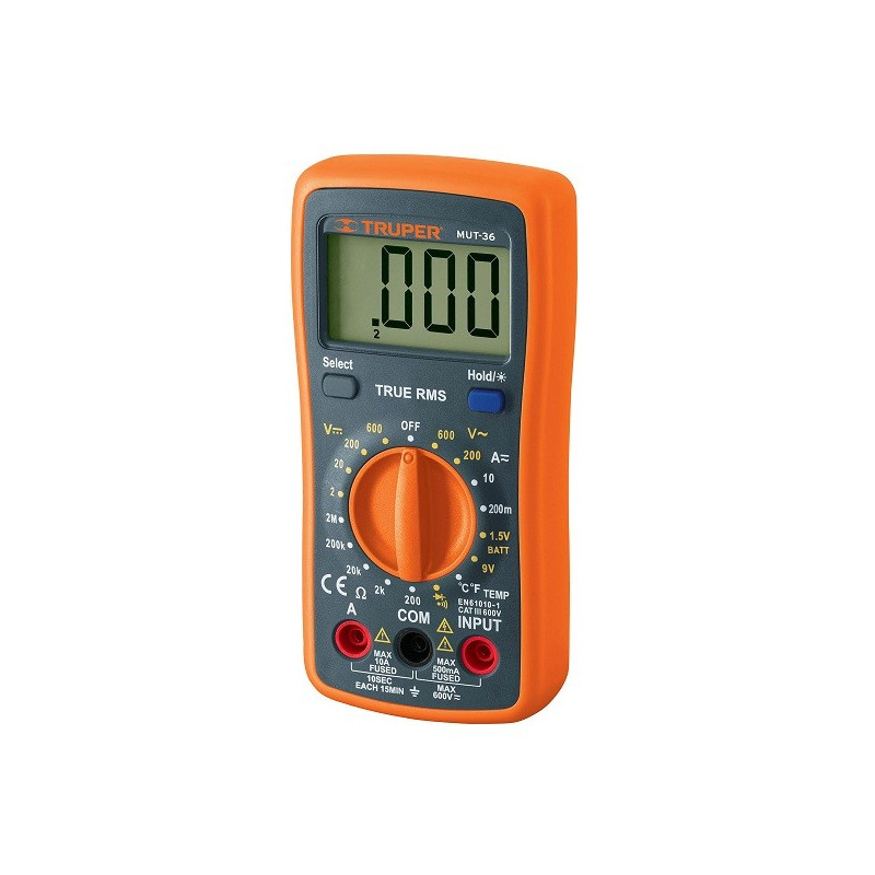  Multitester Digital MUT-50A 10A APO diodo continuidad 3AAA, Truper 100360 56.779661 Multitester Digital MUT-50A 10A APO diodo c