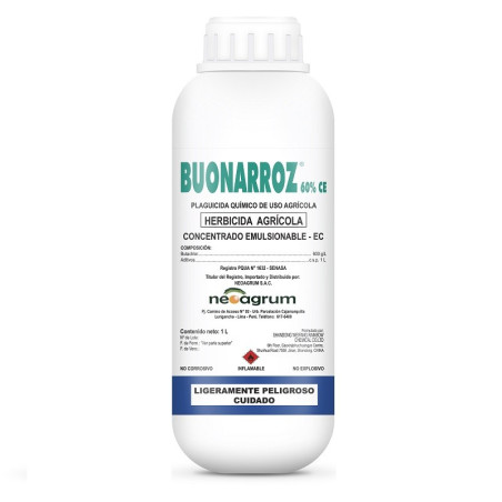  Buonarroz 4L, Butachlor, Herbicida pre-emergente selectivo al arroz, Neoagrum 160.169492 Buonarroz 4L, Butachlor, Herbicida pre