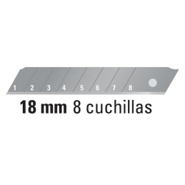  Cuchillas de repuesto 18mm 50u SK4 para cutters 16976 16977 16974 22396 22405, Truper 100101 12.033898 Navajas Cuchilla de repu