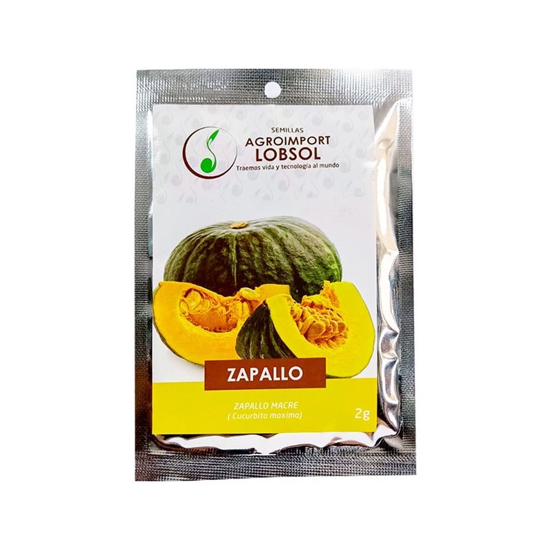  Zapallo Macre 5gr, Semillas de Zapallo 4.237288 Zapallo Macre 5gr, Semillas de Zapallo
Variedad local con cáscara de color verd