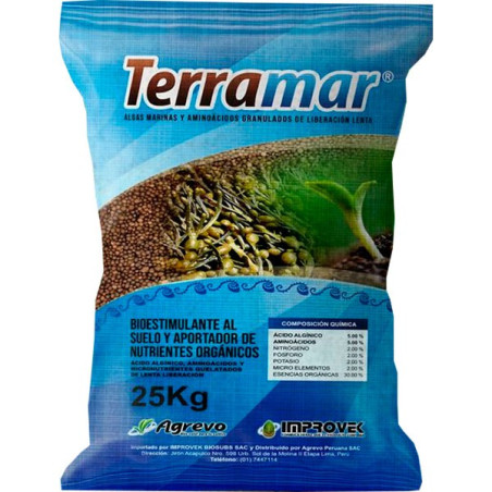  Terramar 25Kg, Algas marinas+Aminoacido, Fertilizante Organico granular, Agrevo 172.999999 Terramar 25Kg, Algas marinas+Aminoac