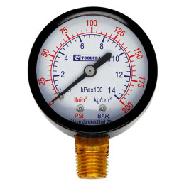  Manometro 0-200 PSI Tanque de Aire y Compresores Toolcraft TC2031 8.728814 Manometro 0-200 PSI Tanque de Aire y Compresores Too