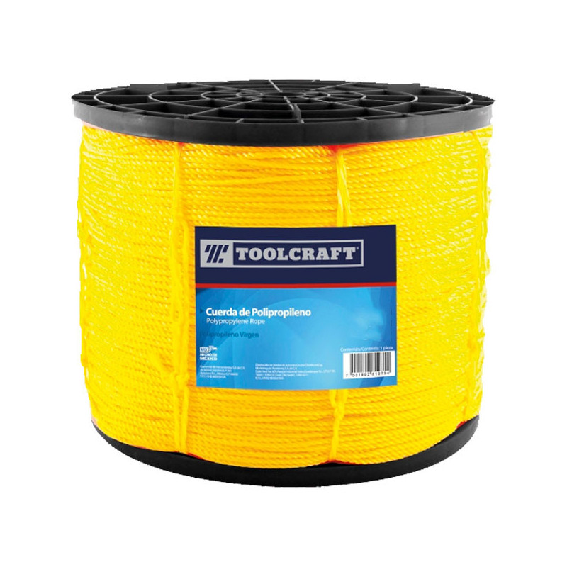  Cuerda 1/4" - 6mm Driza Polipropileno Virgen 25kg ToolCraft TC1155 473.728814 Cuerda 1/4" - 6mm Driza Polipropileno Virgen 25kg