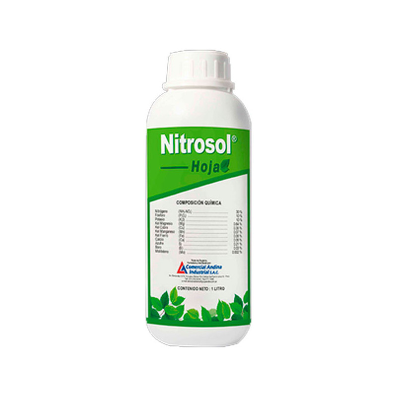  Nitrosol Hoja 1L, Nitrogeno, Fertilizante Foliar, CAISAC 16.949153 Nitrosol Hoja 1L, Nitrogeno, Fertilizante Foliar, CAISAC
For