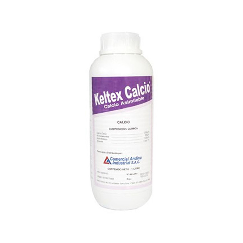  Keltex Calcio 1L, Fertilizante foliar, CAISAC 16.949153 Keltex Calcio 1L, Fertilizante foliar, CAISAC
Solución acuosa, contien