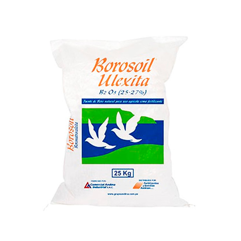  Borosoil Ulexita 25Kg, Boro Silicio Magnesio, Fertilizante Solido Granulado, FSA 86.440678 Borosoil Ulexita 25Kg, Boro Silicio 