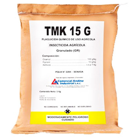  TMK 15G 5Kg, Oxamyl+Fipronil, Insecticida Nematicida accion contacto ingestion, CAISAC 190.677966 TMK 15G 5Kg, Oxamyl+Fipronil,