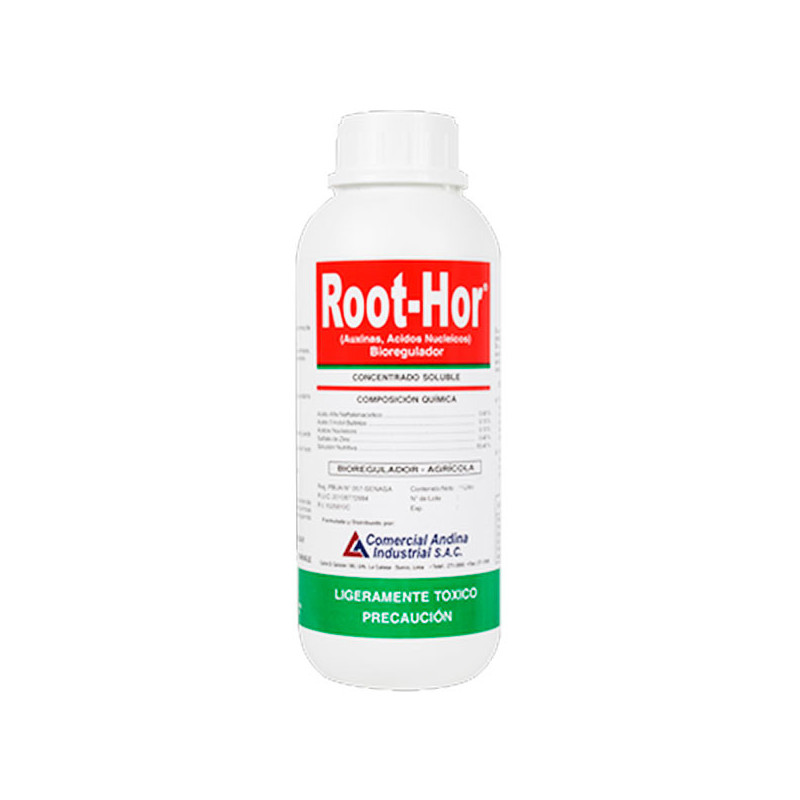  Root-Hor 1L, Auxinas+Acido Indolbutirico+Acidos Nucleicos, Regulador de crecimiento, CAISAC 93.220339 Root-Hor 1L, Auxinas+Acid