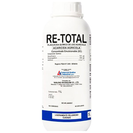  Re-Total 1L, Fenpropathrin+Hexythiazox, Acaricida sistemico contacto, CAISAC 244.067797 Re-Total 1L, Fenpropathrin+Hexythiazox,