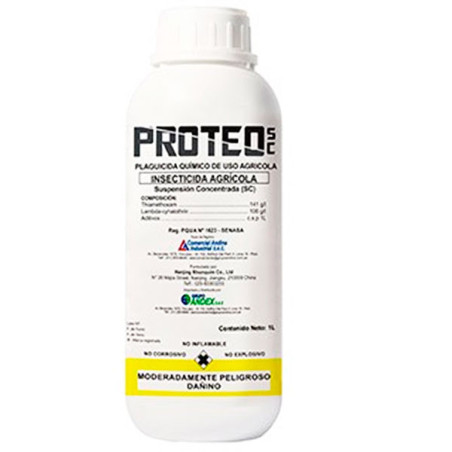 Proteo 1L, Thiamethoxam+Lambda-cyhalothrin, Insecticida sistemico estomacal, CAISAC Grupo Andina-Proteo 1L, Thiamethoxam+Lambda-