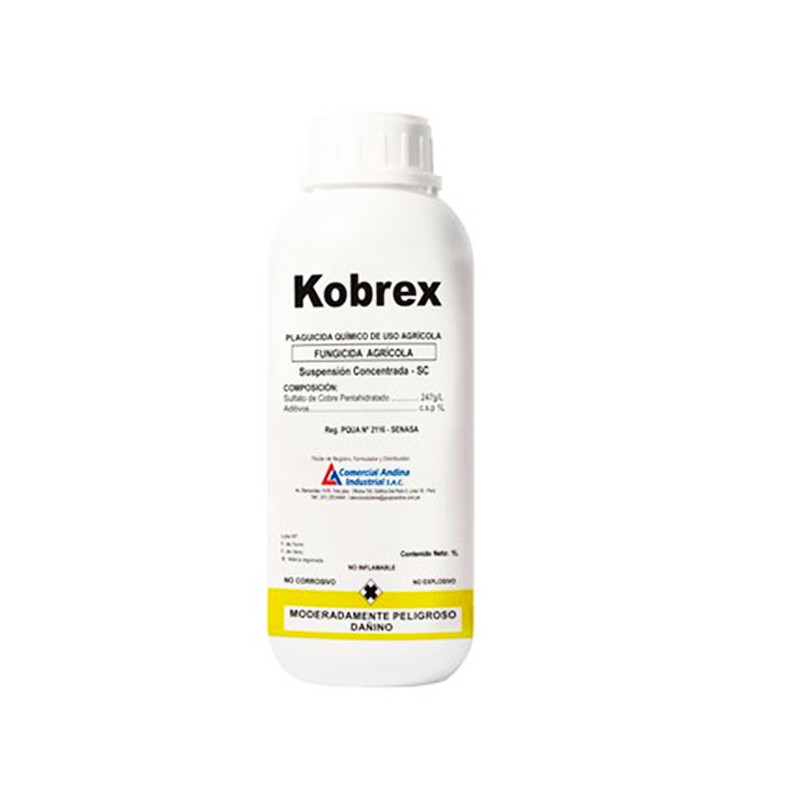  Kobrex 1L, Sulfato de Cobre Pentahidratado, Fungicida cuprico, CAISAC 159.322034 Kobrex 1L, Sulfato de Cobre Pentahidratado, Fu