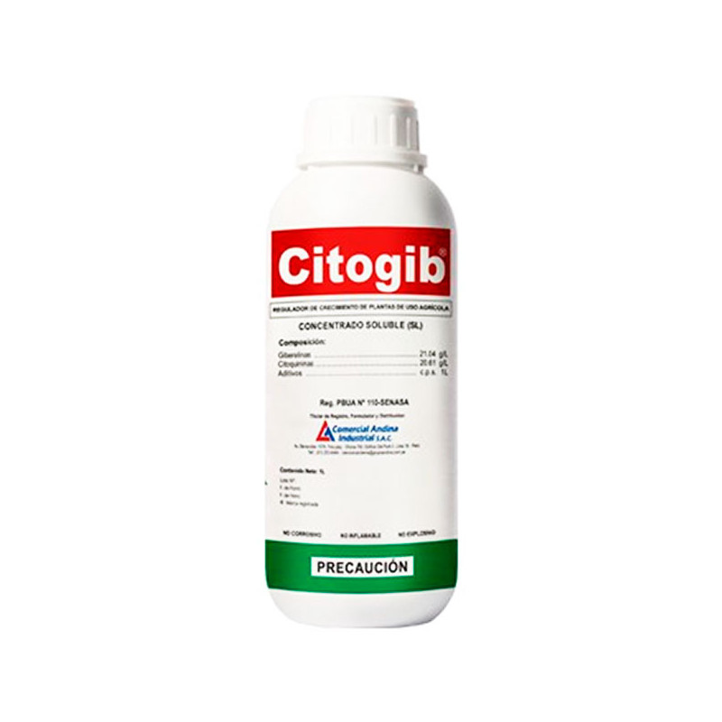  Citogib 1L, Citoquininas Giberelinas, Bihormonal, CAISAC 455.932203 Citogib 1L, Citoquininas Giberelinas, Bihormonal, CAISAC
Bi