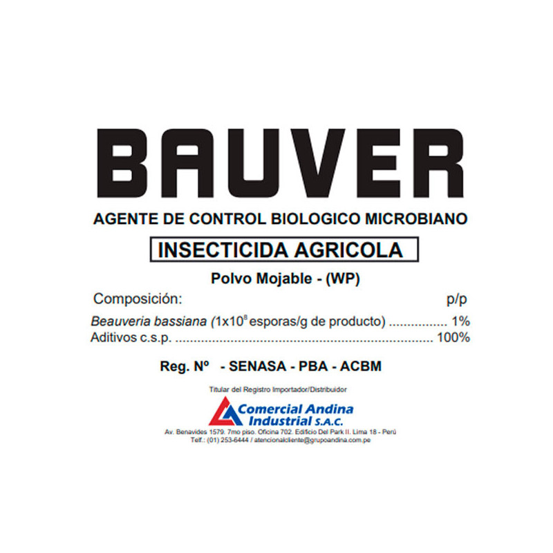  Bauver 1Kg, Beauveria bassiana, Insecticida Biologico Accion Contacto, CAISAC 248.305085 Bauver 1Kg, Beauveria bassiana, Insect