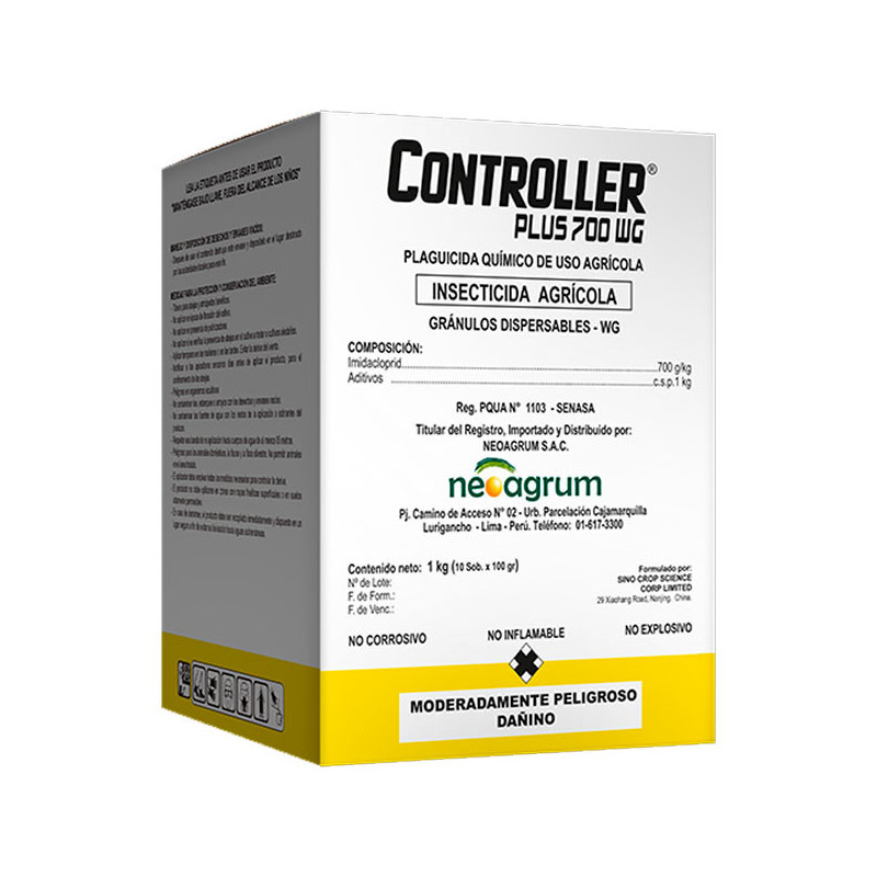  Controller PLUS 1Kg, Imidacloprid, Insecticida altamente sistemico que actua por contacto e ingestion, Neoagrum 238.135593 Cont