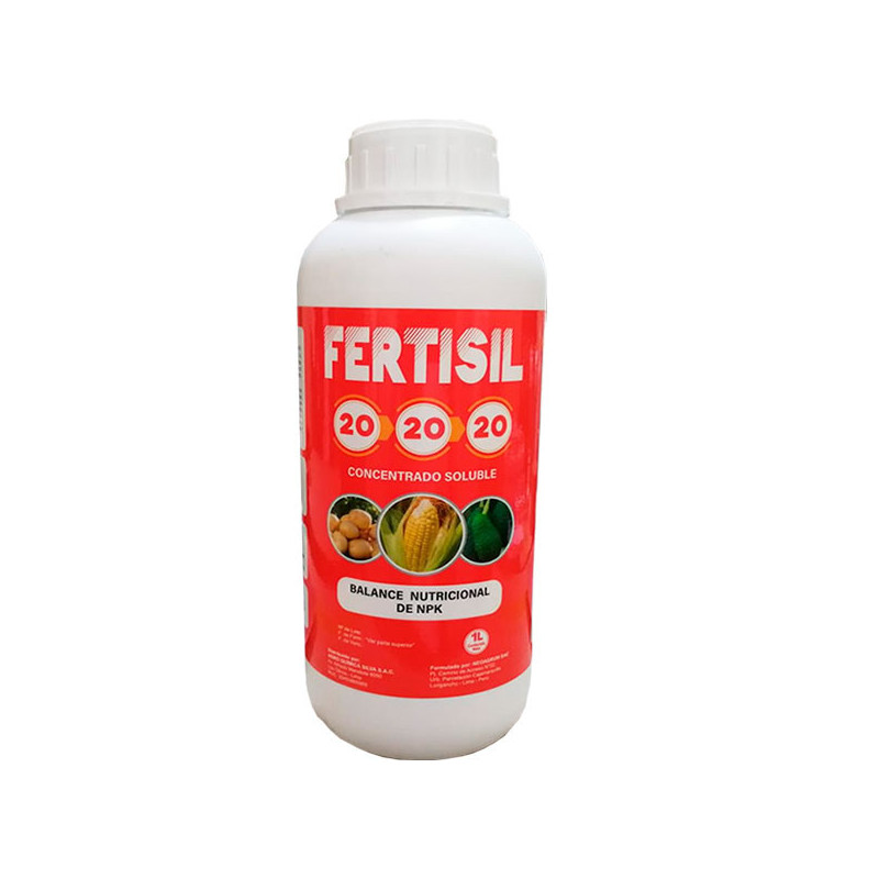  Fertisil 20-20-20 1L, Fertilizante foliar con (N-P-K), AQS 20.338983 Fertisil 20-20-20 1L, Fertilizante foliar con (N-P-K), AQS