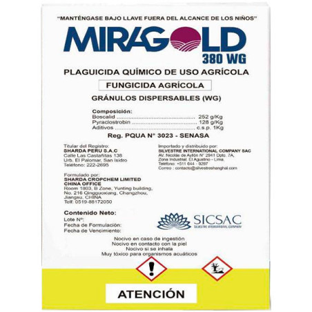  Miragold 124gr, Boscalid+Pyraclostrobin Fungicida Accion Sistemico Inhibidor, SICompany 66.949153 Miragold 124gr, Boscalid+Pyra