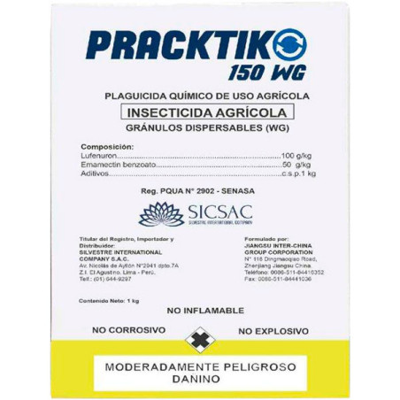  Pracktiko 1Kg, Lufenuron+Emamectin Benzoato Insecticida WG Insecticida Insection Contacto, SICompany 233.898305 Pracktiko 1Kg, 