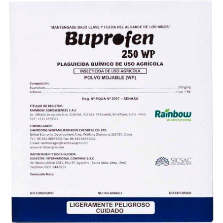  Buprofen 250gr, Burpofezin PW Insecticida Accion Contacto Ingestion, SICompany 25.423729 Buprofen 250gr, Burpofezin PW Insectic